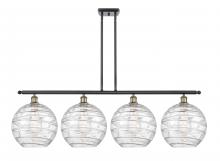 Innovations Lighting 516-4I-BAB-G1213-12 - Athens Deco Swirl - 4 Light - 50 inch - Black Antique Brass - Stem hung - Island Light
