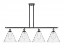 Innovations Lighting 516-4I-BAB-GBC-124 - Berkshire - 4 Light - 50 inch - Black Antique Brass - Cord hung - Island Light