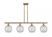 Innovations Lighting 516-4I-BB-G122-8RW - Farmhouse Rope - 4 Light - 48 inch - Brushed Brass - Stem hung - Island Light