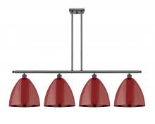 Innovations Lighting 516-4I-BK-MBD-12-RD - Plymouth - 4 Light - 50 inch - Matte Black - Stem hung - Island Light