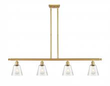 Innovations Lighting 516-4I-SG-G454 - Caton - 4 Light - 48 inch - Satin Gold - Stem hung - Island Light
