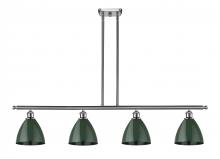 Innovations Lighting 516-4I-SN-MBD-75-GR - Plymouth - 4 Light - 48 inch - Brushed Satin Nickel - Stem hung - Island Light