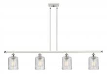 Innovations Lighting 516-4I-WPC-G112C-5CL - Cobbleskill - 4 Light - 48 inch - White Polished Chrome - Stem hung - Island Light