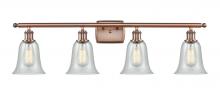 Innovations Lighting 516-4W-AC-G2812 - Hanover - 4 Light - 36 inch - Antique Copper - Bath Vanity Light