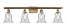 Innovations Lighting 516-4W-BB-G2812 - Hanover - 4 Light - 36 inch - Brushed Brass - Bath Vanity Light