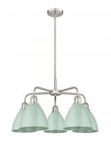 Innovations Lighting 516-5CR-SN-MBD-75-SF - Plymouth - 5 Light - 26 inch - Satin Nickel - Chandelier