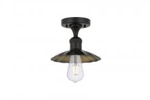 Innovations Lighting 517-1C-BK-M17-BK - Scallop - 1 Light - 8 inch - Matte Black - Semi-Flush Mount