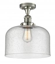 Innovations Lighting 517-1CH-PN-G74-L - Bell - 1 Light - 12 inch - Polished Nickel - Semi-Flush Mount