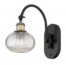 Innovations Lighting 518-1W-BAB-G555-6CL - Ithaca - 1 Light - 6 inch - Black Antique Brass - Sconce