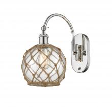 Innovations Lighting 518-1W-PN-G122-8RB - Farmhouse Rope - 1 Light - 8 inch - Polished Nickel - Sconce