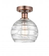 Innovations Lighting 616-1F-AC-G1213-8 - Athens Deco Swirl - 1 Light - 8 inch - Antique Copper - Semi-Flush Mount