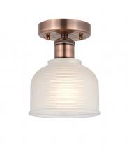 Innovations Lighting 616-1F-AC-G411 - Dayton - 1 Light - 6 inch - Antique Copper - Flush Mount