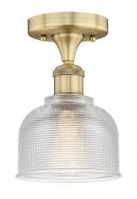 Innovations Lighting 616-1F-BB-G412 - Dayton - 1 Light - 6 inch - Brushed Brass - Flush Mount