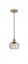 Innovations Lighting 616-1P-AB-G92 - Fenton - 1 Light - 7 inch - Antique Brass - Mini Pendant