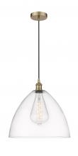 Innovations Lighting 616-1P-AB-GBD-162 - Bristol - 1 Light - 16 inch - Antique Brass - Cord hung - Pendant