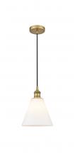 Innovations Lighting 616-1P-BB-GBC-81 - Berkshire - 1 Light - 8 inch - Brushed Brass - Cord hung - Mini Pendant