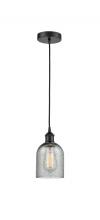 Innovations Lighting 616-1P-BK-G257 - Caledonia - 1 Light - 5 inch - Matte Black - Cord hung - Mini Pendant