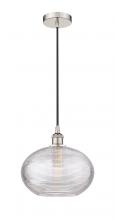 Innovations Lighting 616-1P-PN-G555-12CL - Ithaca - 1 Light - 12 inch - Polished Nickel - Cord hung - Mini Pendant