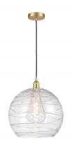 Innovations Lighting 616-1P-SG-G1213-14 - Athens Deco Swirl - 1 Light - 14 inch - Satin Gold - Cord hung - Pendant