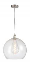 Innovations Lighting 616-1P-SN-G124-14 - Athens - 1 Light - 14 inch - Brushed Satin Nickel - Cord hung - Pendant