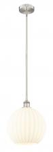 Innovations Lighting 616-1S-SN-G1217-12WV - White Venetian - 1 Light - 12 inch - Brushed Satin Nickel - Stem Hung - Mini Pendant