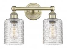 Innovations Lighting 616-2W-AB-G112C-5CL - Cobbleskill - 2 Light - 14 inch - Antique Brass - Bath Vanity Light