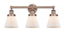 Innovations Lighting 616-3W-AC-G61 - Cone - 3 Light - 24 inch - Antique Copper - Bath Vanity Light