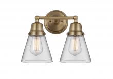 Innovations Lighting 623-2W-BB-G62 - Cone - 2 Light - 14 inch - Brushed Brass - Bath Vanity Light