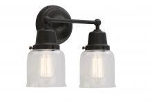 Innovations Lighting 623-2W-BK-G52 - Bell - 2 Light - 13 inch - Matte Black - Bath Vanity Light