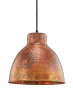 Innovations Lighting 650-1P-BC-11 - Charita - 1 Light - 11 inch - Burnt Copper - Cord hung - Mini Pendant