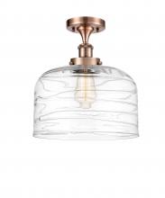 Innovations Lighting 916-1C-AC-G713-L - Bell - 1 Light - 12 inch - Antique Copper - Semi-Flush Mount