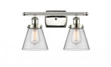 Innovations Lighting 916-2W-PN-G62 - Cone - 2 Light - 16 inch - Polished Nickel - Bath Vanity Light