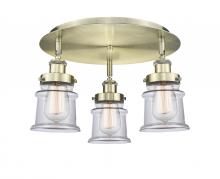Innovations Lighting 916-3C-AB-G182S - Canton - 3 Light - 17 inch - Antique Brass - Semi-Flush Mount