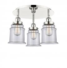 Innovations Lighting 916-3C-PN-G182 - Canton - 3 Light - 18 inch - Polished Nickel - Flush Mount