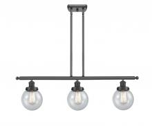 Innovations Lighting 916-3I-BK-G204-6 - Beacon - 3 Light - 36 inch - Matte Black - Stem Hung - Island Light