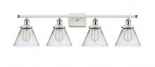 Innovations Lighting 916-4W-WPC-G42 - Cone - 4 Light - 38 inch - White Polished Chrome - Bath Vanity Light