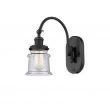 Innovations Lighting 918-1W-BK-G184S - Canton - 1 Light - 7 inch - Matte Black - Sconce