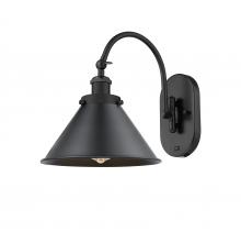 Innovations Lighting 918-1W-BK-M10-BK - Briarcliff - 1 Light - 10 inch - Matte Black - Sconce