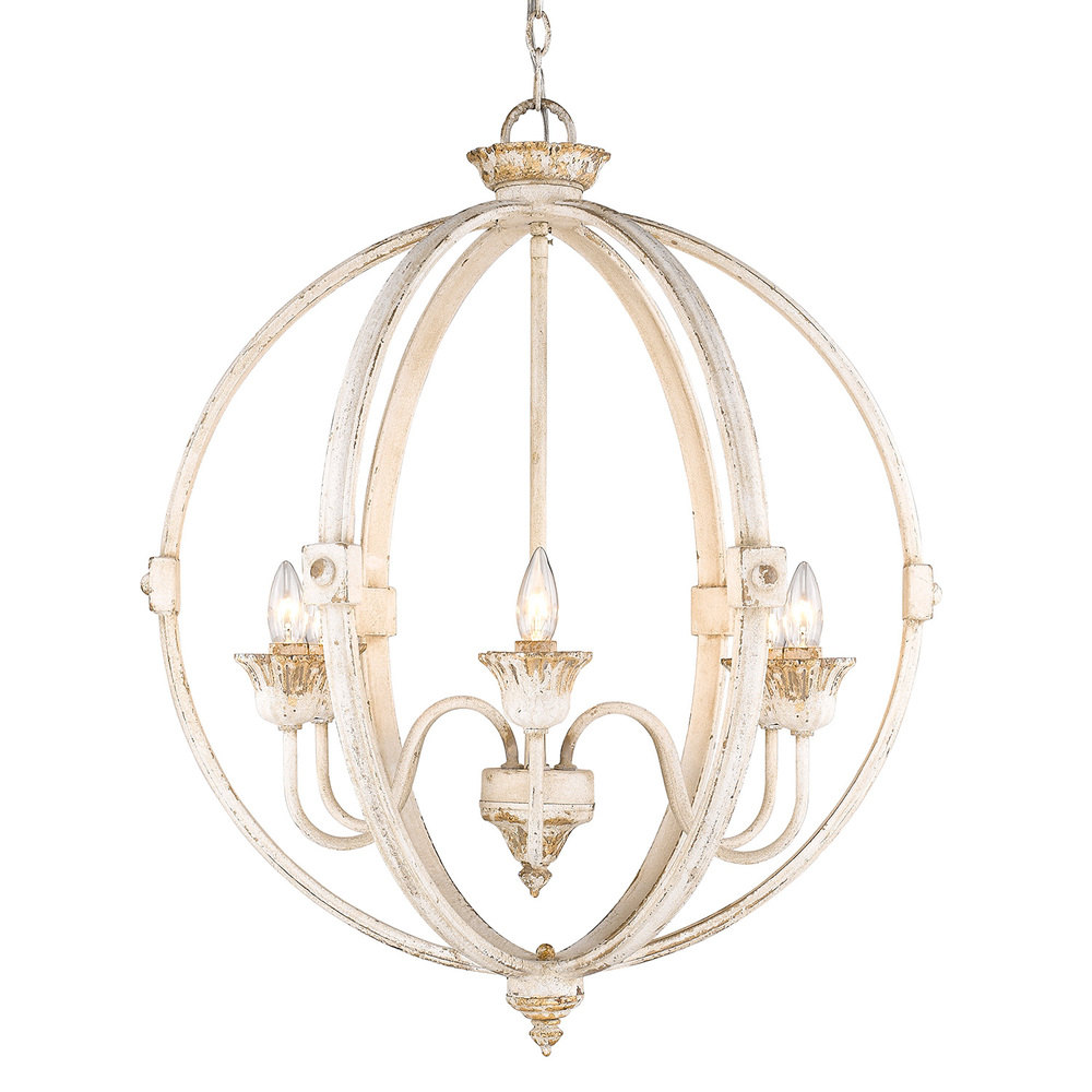 Jules 6-Light Chandelier in Antique Ivory