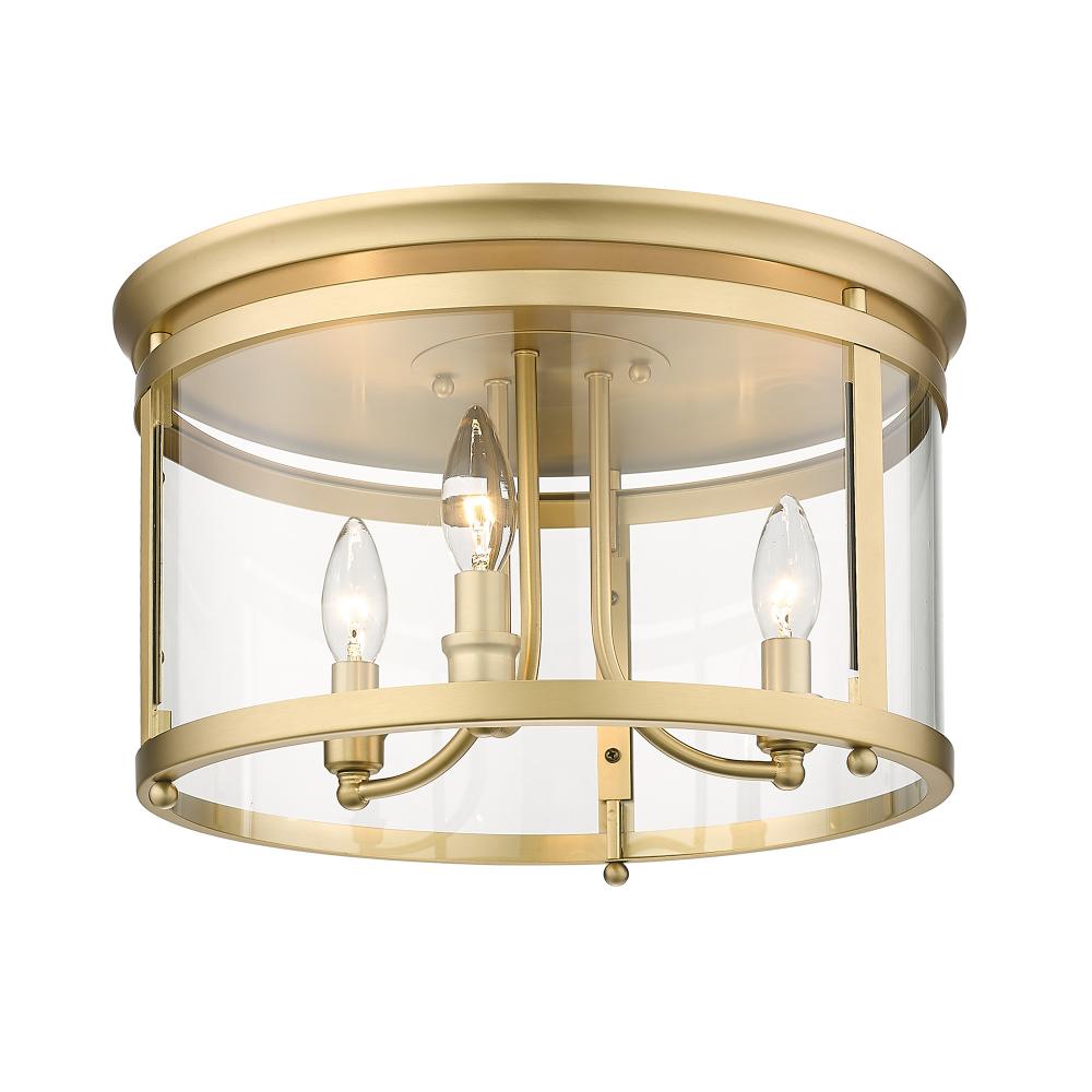 Payton BCB 3 Light Flush Mount in Brushed Champagne Bronze