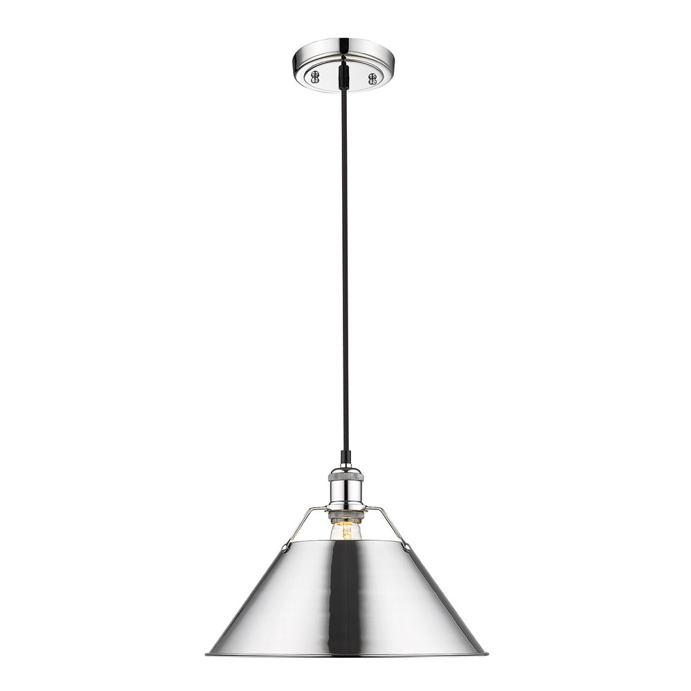 Orwell CH Large Pendant - 14&#34; in Chrome with Chrome shade