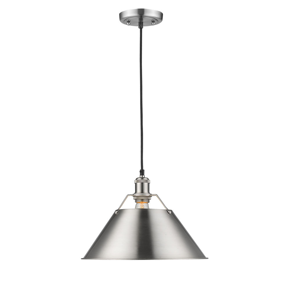 Orwell 14&#34; Wide Large Pendant in Pewter