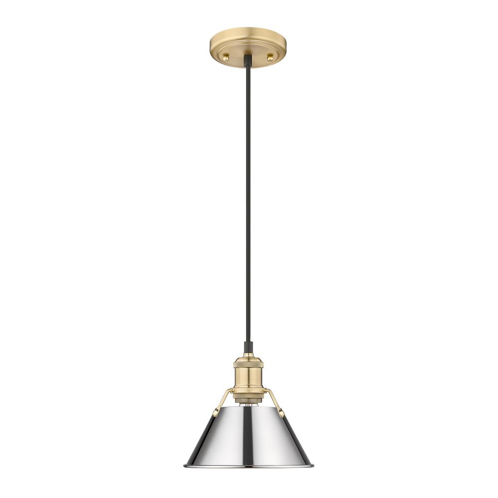 Orwell BCB Small Pendant - 7&#34; in Brushed Champagne Bronze with Chrome shade