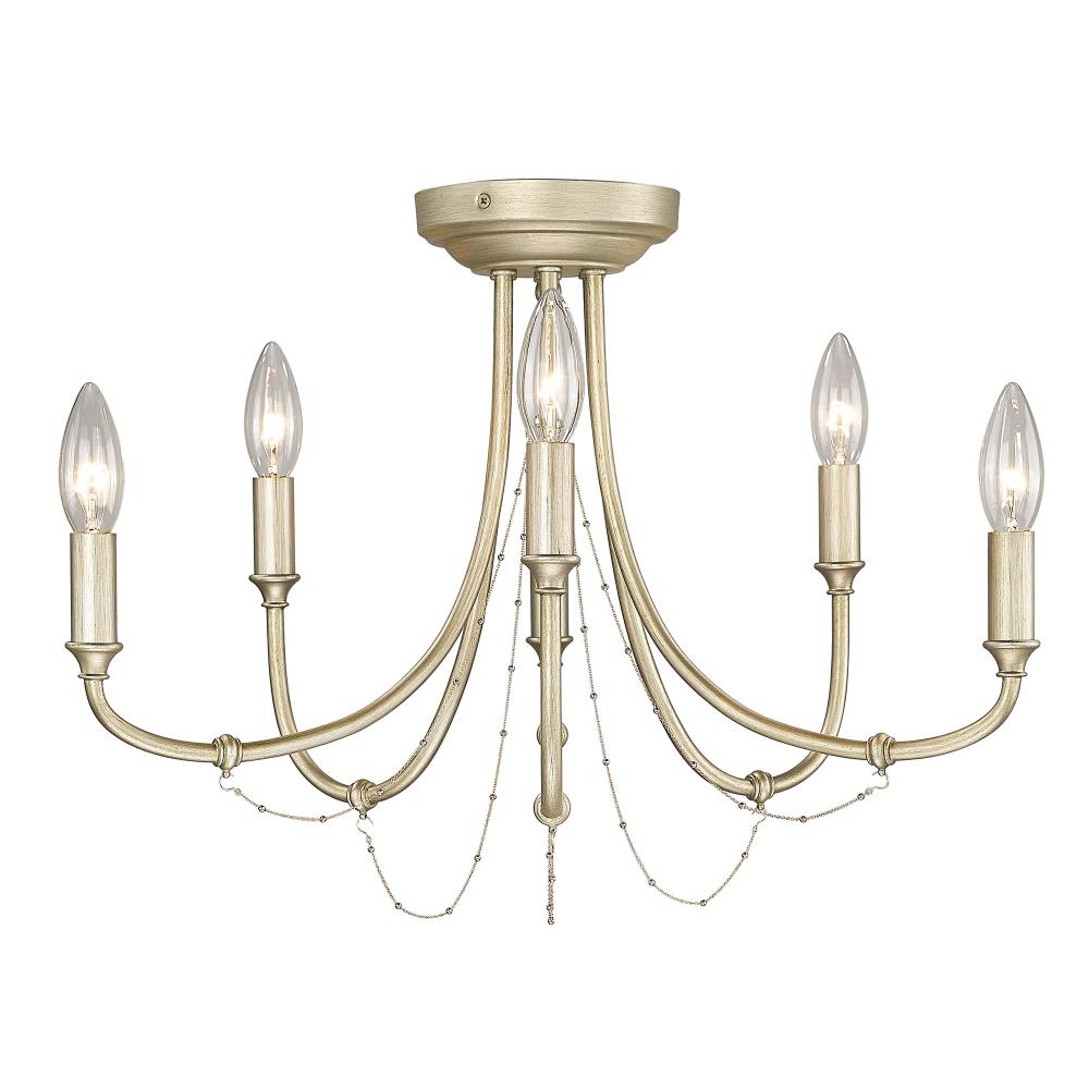 Kamila 6 Light Semi-Flush in White Gold