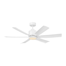 Generation Lighting 6FLSM52RZWD - Flera Smart 52 LED Ceiling Fan in Matte White with Matte White Blades