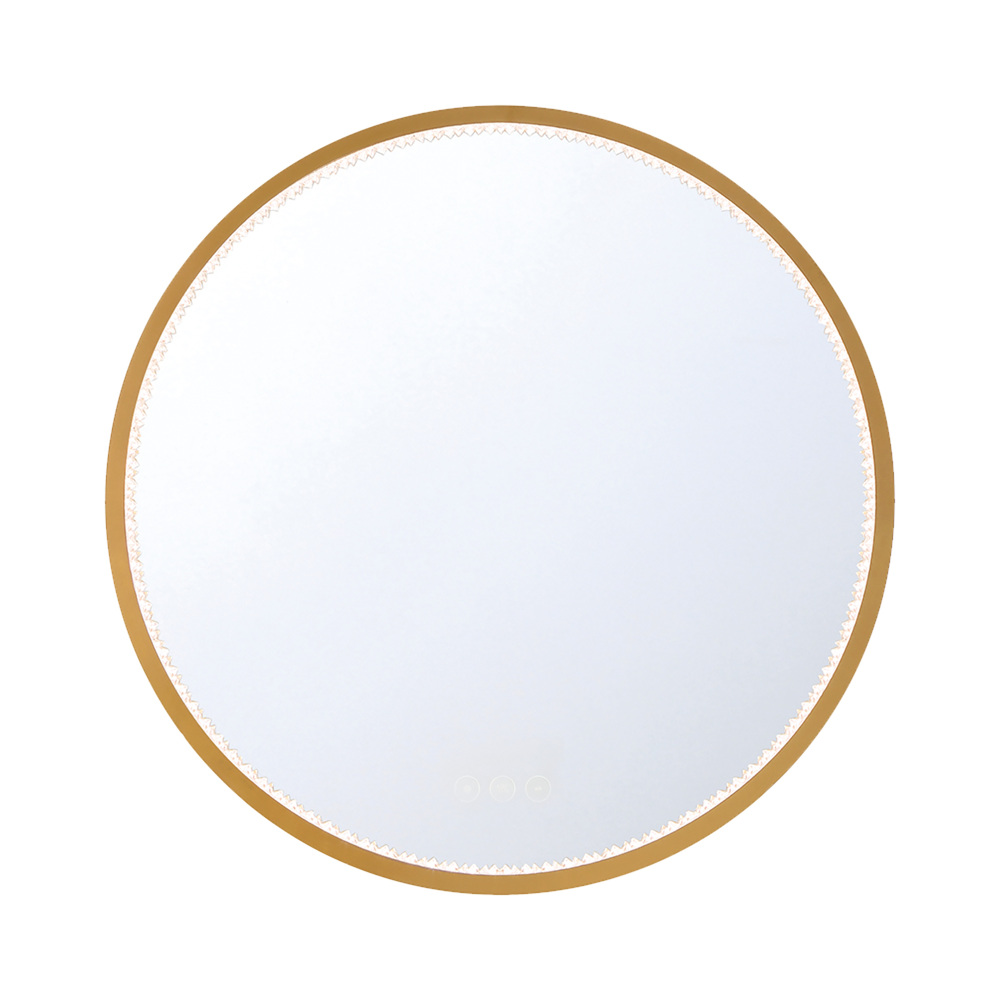 Cerissa 30&#34; Round Mirror in Gold