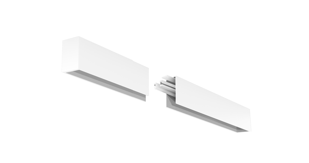 4&#39; LED Linear Surface Mount Extension Kit, 2&#34; Wide, 3000K, White