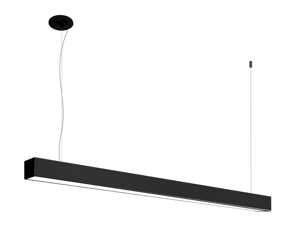 8&#39; LED Linear Suspension Mount, 2&#34;Wide, 3000K, Black