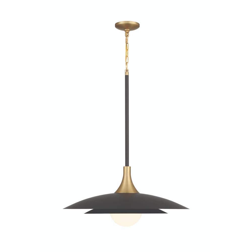 Welsh 1 Light 24&#34; LED Pendant in Black