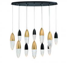 Eurofase 43861-042 - Ecrou 20 Light Chandelier in Mixed Black + Brass